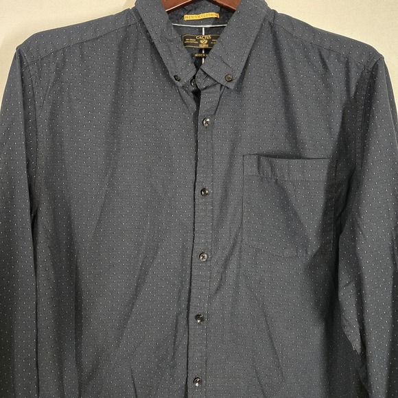 Cactus Premium Clothing Men's 100% Cotton Button Up Shirt Size XLarge Drk Blue - Picture 1 of 5